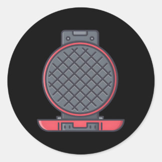 Waffle Maker Cast Griddle Waffle Iron Waffle-Iron Classic Round Sticker