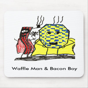 Waffle Man & Bacon Boy Mouse Pad