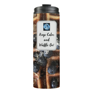 Waffle On! Blue Lightning Reiki Thermal Tumbler