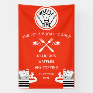 Waffle Shop Or Popup Food Stall Banner