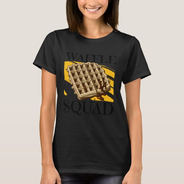 Waffle Squad Ironic Waffle Gourmet Hobby Chef T-Shirt (Front)