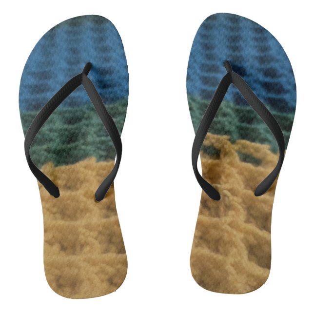 Waffle Stitch Crochet Design Flip-flops Jandals (Footbed)