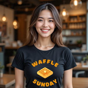 Waffle Sunday Funny Food T-Shirt