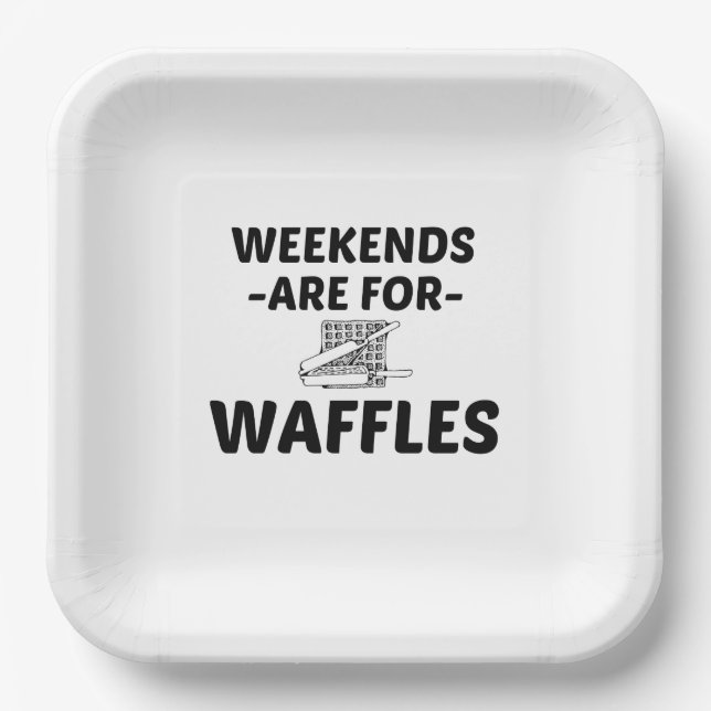 WAFFLE WEEKEND PAPER PLATE (Front)