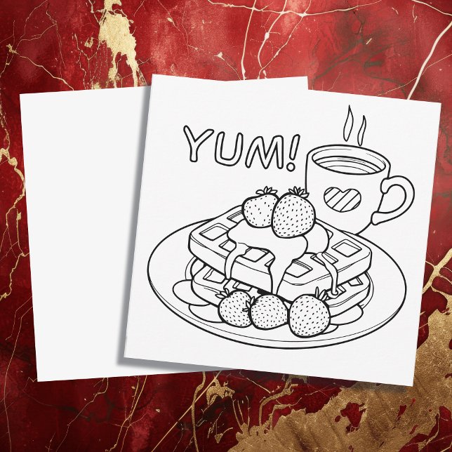 Waffles and Coffee Colour Me  (Creator Uploaded)