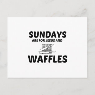 WAFFLES AND JESUS SUNDAY POSTCARD