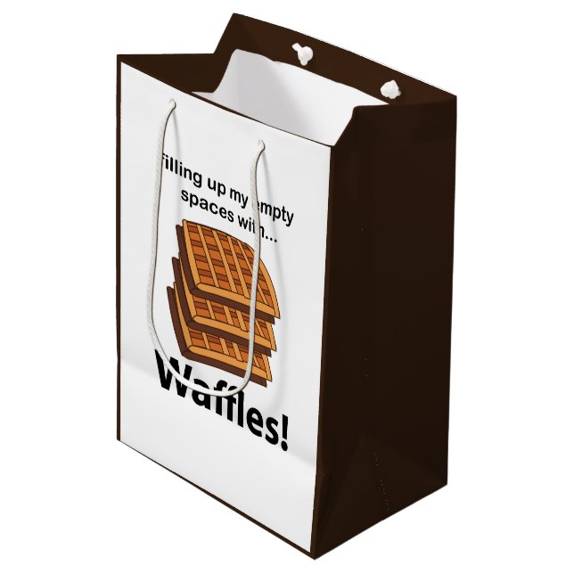 Waffles Filling Up My Empty Spaces With Waffles  Medium Gift Bag (Front Angled)