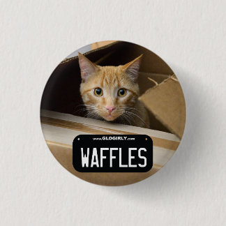 Waffles Kitty Button