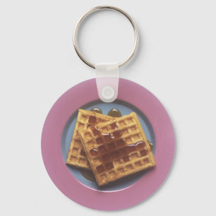 Waffles With Syrup Key Ring