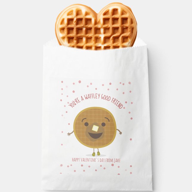 Waffley Good Friend Waffle Kid Classroom Valentine Favour Bags (Creator Uploaded)