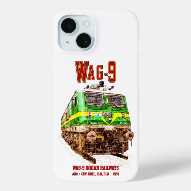 WAG-9 Locomotive. Indian Railways freight train Case-Mate iPhone Case (Back)