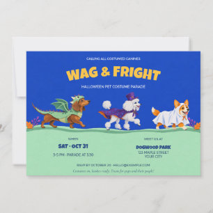 Wag and Fright Halloween Pet Costume Parade Invitation