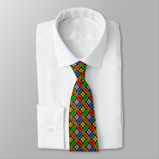 Wagara - Shippo (Interlocking Circles) Tie (Tied)