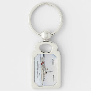 WAGB 83 Mackinaw white metal key chain