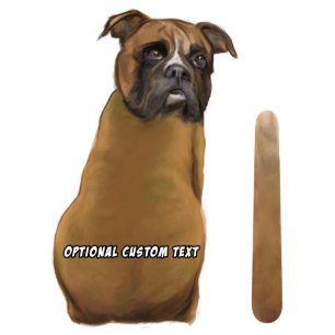 Wagging Wiper Boxer Dog Car Decal Sticker