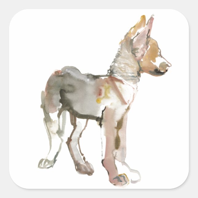 Waggle Square Sticker (Front)