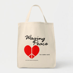 Waging Peace Heart tote bag