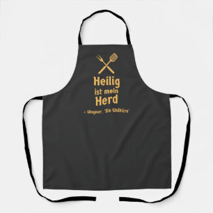 Wagner Die Walkure Opera Quote Black Gold Grilling Apron