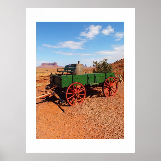 Wagon in Monument Valley Poster (Front)