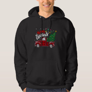 Wagon Red Merry Christmas Vintage Gifts Novelty Hoodie