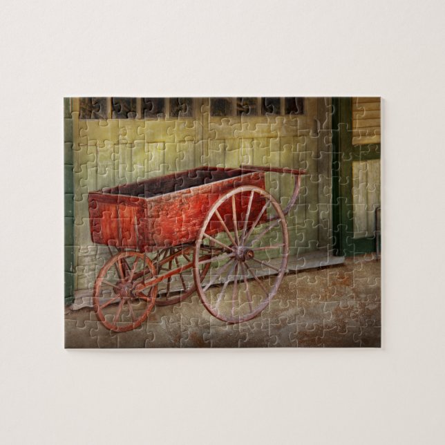 Wagon - That old red wagon Jigsaw Puzzle (Horizontal)