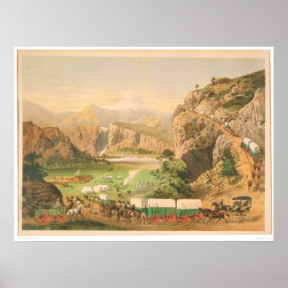 Wagon Trains arriving at Outpost (1838A) Poster