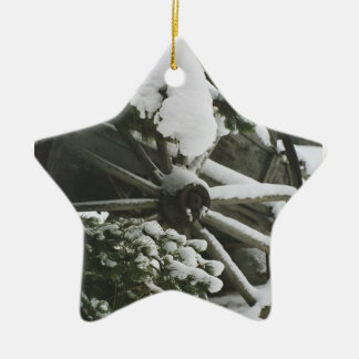 Wagon Wheel 2 Ceramic Tree Decoration