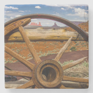 Wagon wheel close up, Arizona Stone Coaster