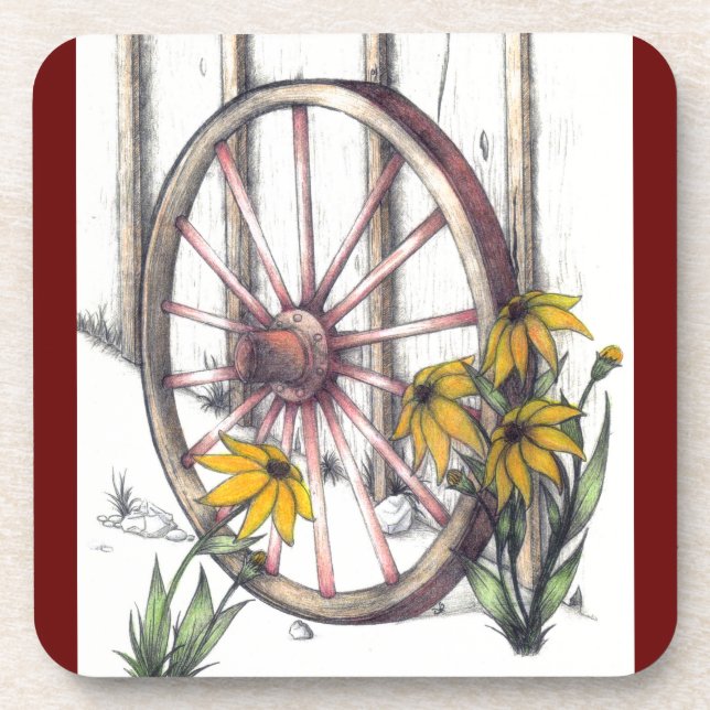 Wagon Wheel Coasters (Front)