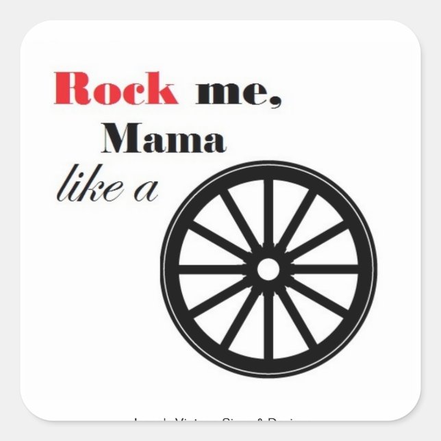 Wagon Wheel Decal Square Sticker (Front)