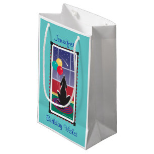 WagsToWishes_Balloons & Birthday Wishes_Turquoise Small Gift Bag