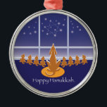 WagsToWishes®_Menorah Dogs Metal Tree Decoration<br><div class="desc"></div>