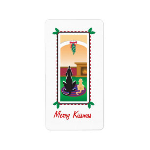 WagsToWishes_Merry Kissmas gift wrap Label