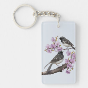 Wagtail Bird Key Ring