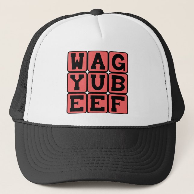 Wagyu Beef, Japanese Cow Trucker Hat (Front)