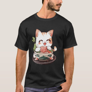 Wagyu Lover Vintage Kitten Traditional Japanese Ar T-Shirt