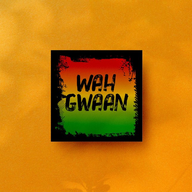 Wah Gwaan Jamaican Rasta Caribbean Kitchen Tile (Creator Uploaded)