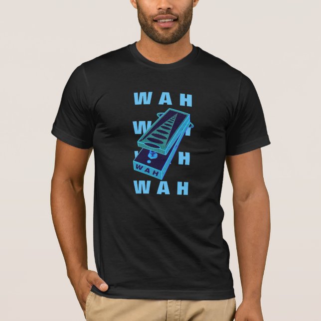 WAH WAH Guitar Pedal Blue Green style 2 T-Shirt (Front)