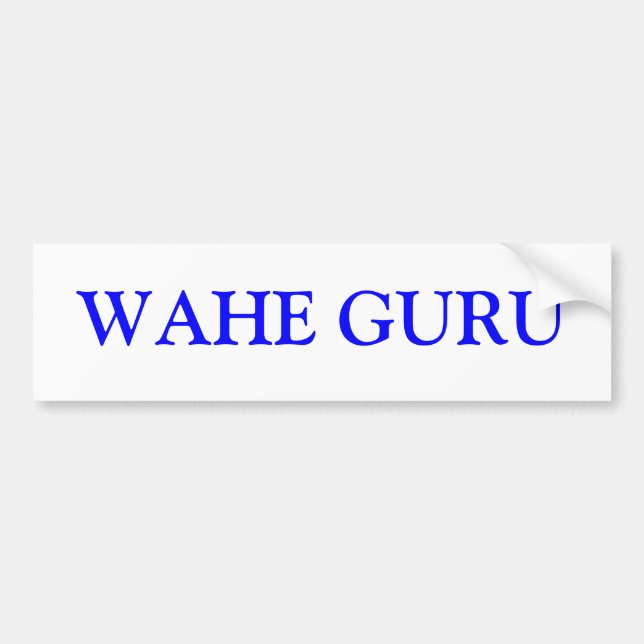WAHE GURU BUMPER STICKER (Front)