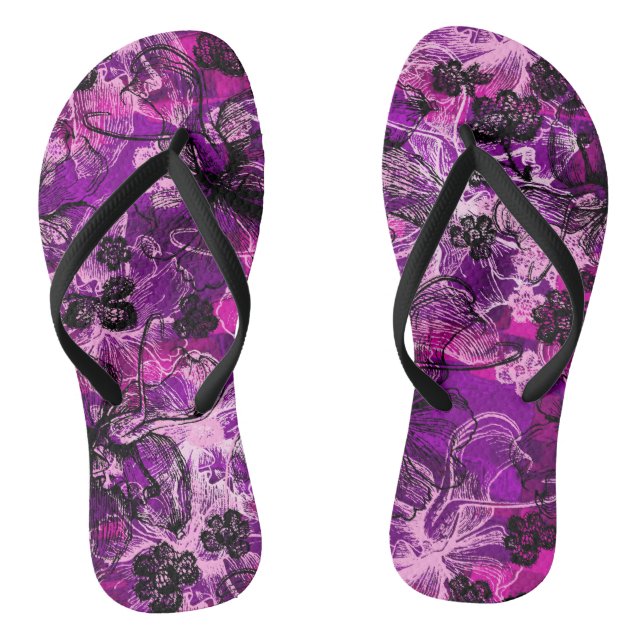Wahine Lace Hawaiian Orchid Jandals (Footbed)