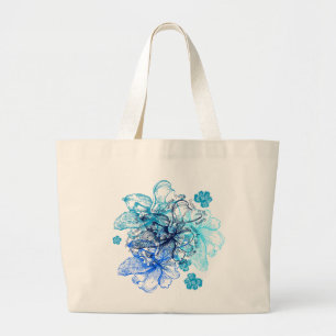 Wahine Lace Hawaiian Orchid Large Tote Bag