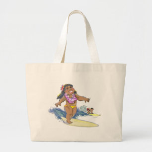 WaHiNe sUrFiNg Large Tote Bag