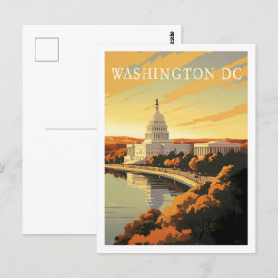 Wahington DC USA Vintage Famous Travel Place Postcard