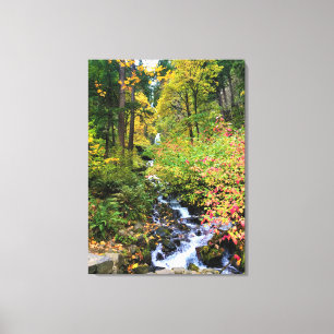 Wahkeena Falls, Columbia River Gorge, Oregon Canvas Print