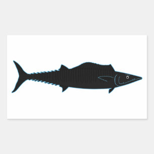 Wahoo! Fish Icon Rectangular Sticker