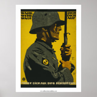 Wahr Dich - German World War I Poster