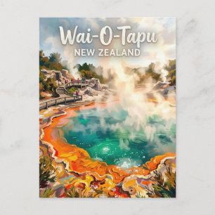 Wai-O-Tapu Champagne Pool New Zealand Postcard