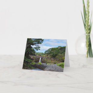 wai'ale falls in wailuku river state park thank you card
