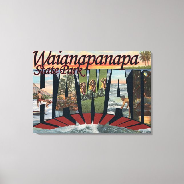 Waianapanapa State Park, Hawaii Canvas Print (Front)