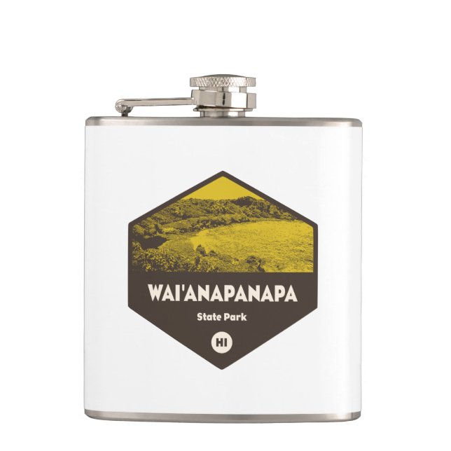 Wai'anapanapa State Park Hawaii Hip Flask (Front)